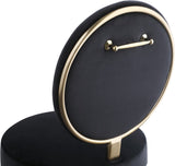 Brandy Contemporary Dining Chair Set of 2 - Luxurious Soft Upholstery & Stylish Brass Accents