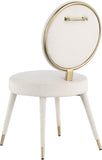 Brandy Contemporary Dining Chair Set of 2 - Luxurious Soft Upholstery & Stylish Brass Accents