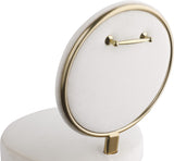 Brandy Contemporary Dining Chair Set of 2 - Luxurious Soft Upholstery & Stylish Brass Accents