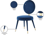 Brandy Contemporary Dining Chair Set of 2 - Luxurious Soft Upholstery & Stylish Brass Accents