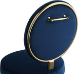 Brandy Contemporary Dining Chair Set of 2 - Luxurious Soft Upholstery & Stylish Brass Accents
