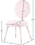 Brandy Contemporary Dining Chair Set of 2 - Luxurious Soft Upholstery & Stylish Brass Accents