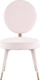 Brandy Contemporary Dining Chair Set of 2 - Luxurious Soft Upholstery & Stylish Brass Accents
