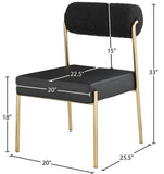 Carly Contemporary Dining Chair Set of 2 - Stylish Iron Frame with Soft Seating for Modern Homes