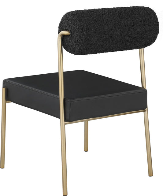 Carly Contemporary Dining Chair Set of 2 - Stylish Iron Frame with Soft Seating for Modern Homes
