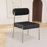 Carly Contemporary Dining Chair Set of 2 - Stylish Iron Frame with Soft Seating for Modern Homes