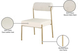 Carly Contemporary Dining Chair Set of 2 - Stylish Iron Frame with Soft Seating for Modern Homes