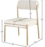 Carly Contemporary Dining Chair Set of 2 - Stylish Iron Frame with Soft Seating for Modern Homes