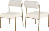 Carly Contemporary Dining Chair Set of 2 - Stylish Iron Frame with Soft Seating for Modern Homes