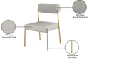 Carly Contemporary Dining Chair Set of 2 - Stylish Iron Frame with Soft Seating for Modern Homes