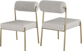 Carly Contemporary Dining Chair Set of 2 - Stylish Iron Frame with Soft Seating for Modern Homes