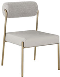 Carly Contemporary Dining Chair Set of 2 - Stylish Iron Frame with Soft Seating for Modern Homes