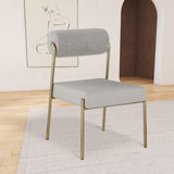 Carly Contemporary Dining Chair Set of 2 - Stylish Iron Frame with Soft Seating for Modern Homes