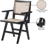 Preston Natural Cane Mid-Century Dining Arm Chair Set - Stylish Comfort for Every Dining Space