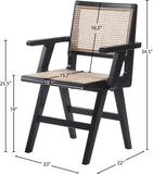 Preston Natural Cane Mid-Century Dining Arm Chair Set - Stylish Comfort for Every Dining Space