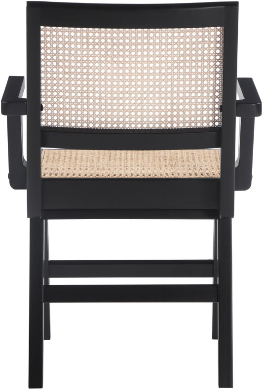 Preston Natural Cane Mid-Century Dining Arm Chair Set - Stylish Comfort for Every Dining Space