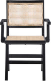 Preston Natural Cane Mid-Century Dining Arm Chair Set - Stylish Comfort for Every Dining Space