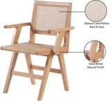 Preston Natural Cane Mid-Century Dining Arm Chair Set - Stylish Comfort for Every Dining Space