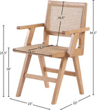Preston Natural Cane Mid-Century Dining Arm Chair Set - Stylish Comfort for Every Dining Space