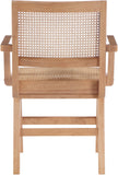 Preston Natural Cane Mid-Century Dining Arm Chair Set - Stylish Comfort for Every Dining Space