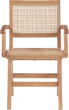 Preston Natural Cane Mid-Century Dining Arm Chair Set - Stylish Comfort for Every Dining Space