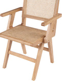 Preston Natural Cane Mid-Century Dining Arm Chair Set - Stylish Comfort for Every Dining Space