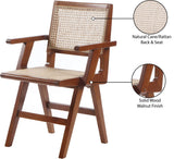 Preston Natural Cane Mid-Century Dining Arm Chair Set - Stylish Comfort for Every Dining Space