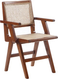 Preston Natural Cane Mid-Century Dining Arm Chair Set - Stylish Comfort for Every Dining Space
