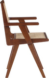Preston Natural Cane Mid-Century Dining Arm Chair Set - Stylish Comfort for Every Dining Space