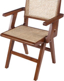 Preston Natural Cane Mid-Century Dining Arm Chair Set - Stylish Comfort for Every Dining Space