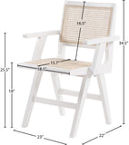 Preston Natural Cane Mid-Century Dining Arm Chair Set - Stylish Comfort for Every Dining Space