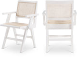 Preston Natural Cane Mid-Century Dining Arm Chair Set - Stylish Comfort for Every Dining Space