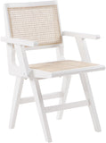 Preston Natural Cane Mid-Century Dining Arm Chair Set - Stylish Comfort for Every Dining Space