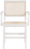 Preston Natural Cane Mid-Century Dining Arm Chair Set - Stylish Comfort for Every Dining Space