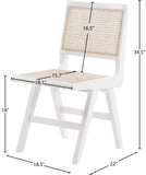 Preston Mid-Century Dining Side Chair Set - Stylish Cane Back Design for Elegant Dining Spaces
