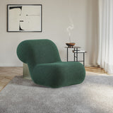 Quadra Contemporary Accent Chair with Luxurious Teddy Fabric and Stylish Brushed Brass Accents