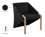 Rivet Elegant Velvet Accent Chair with Gold Steel Legs – Contemporary Style for Stunning Spaces