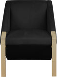 Rivet Elegant Velvet Accent Chair with Gold Steel Legs – Contemporary Style for Stunning Spaces