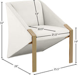 Rivet Elegant Velvet Accent Chair with Gold Steel Legs – Contemporary Style for Stunning Spaces