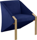 Rivet Elegant Velvet Accent Chair with Gold Steel Legs – Contemporary Style for Stunning Spaces