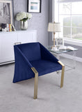 Rivet Elegant Velvet Accent Chair with Gold Steel Legs – Contemporary Style for Stunning Spaces