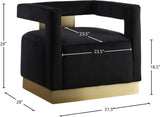 Armani Modern Accent Chair with Luxurious Upholstery and Stylish Gold Steel Base for Home Decor