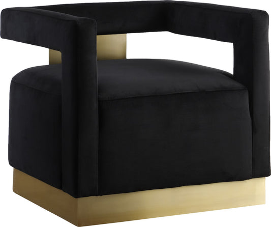 Armani Modern Accent Chair with Luxurious Upholstery and Stylish Gold Steel Base for Home Decor