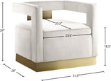 Armani Modern Accent Chair with Luxurious Upholstery and Stylish Gold Steel Base for Home Decor