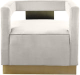 Armani Modern Accent Chair with Luxurious Upholstery and Stylish Gold Steel Base for Home Decor