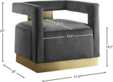 Armani Modern Accent Chair with Luxurious Upholstery and Stylish Gold Steel Base for Home Decor