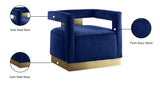 Armani Modern Accent Chair with Luxurious Upholstery and Stylish Gold Steel Base for Home Decor