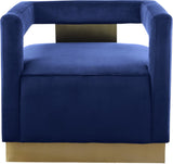 Armani Modern Accent Chair with Luxurious Upholstery and Stylish Gold Steel Base for Home Decor