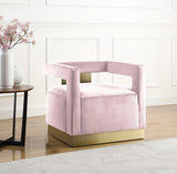 Armani Modern Accent Chair with Luxurious Upholstery and Stylish Gold Steel Base for Home Decor