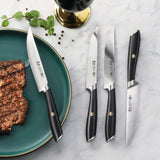 L & L1 Series 4-Piece Fine-Edge Steak Knife Set, Forged German Steel